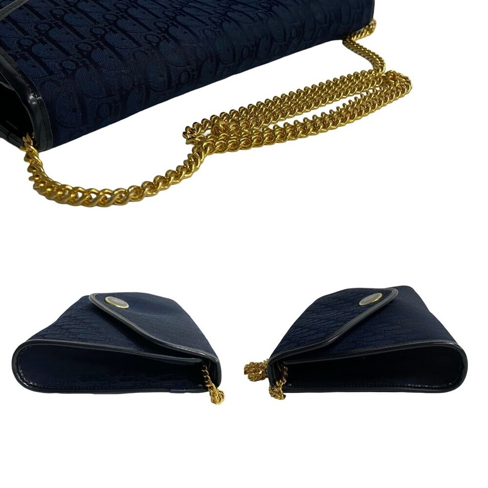 CHRISTIAN DIOR Blue Leather Trotter Shoulder Bag - Picture 5 of 9